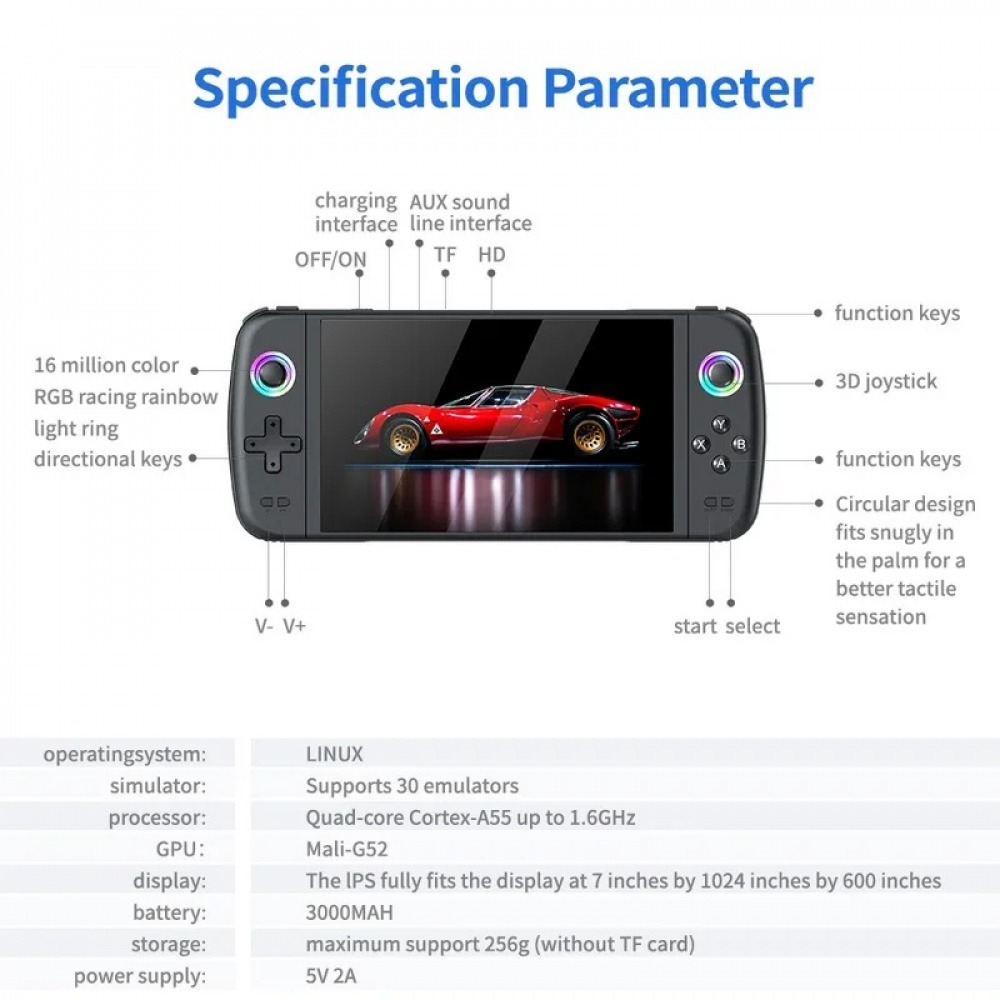 M27 7 Inch IPS Screen Handheld - Gaming Console Vintage review and price