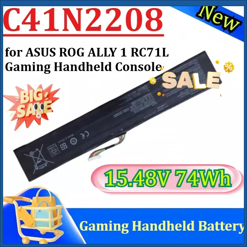 New C41N2208 15.48V 74Wh High  - Gaming Console Asus Rog review and price