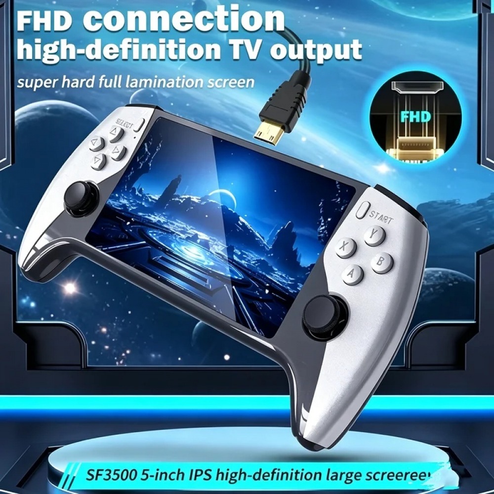 SF3500 5 inch Handheld Game Co - Gaming Console.Emulators review and price